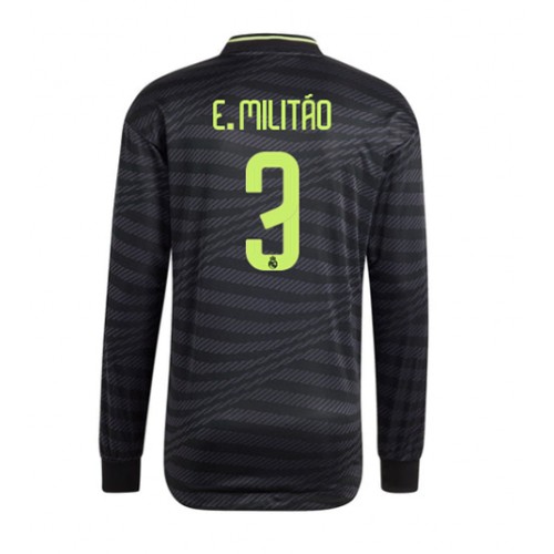 Real Madrid Eder Militao #3 Tredjedrakt 2022-23 Langermet Real Madrid Eder Militao #3 Tredjedrakt 2022-23 Langermet